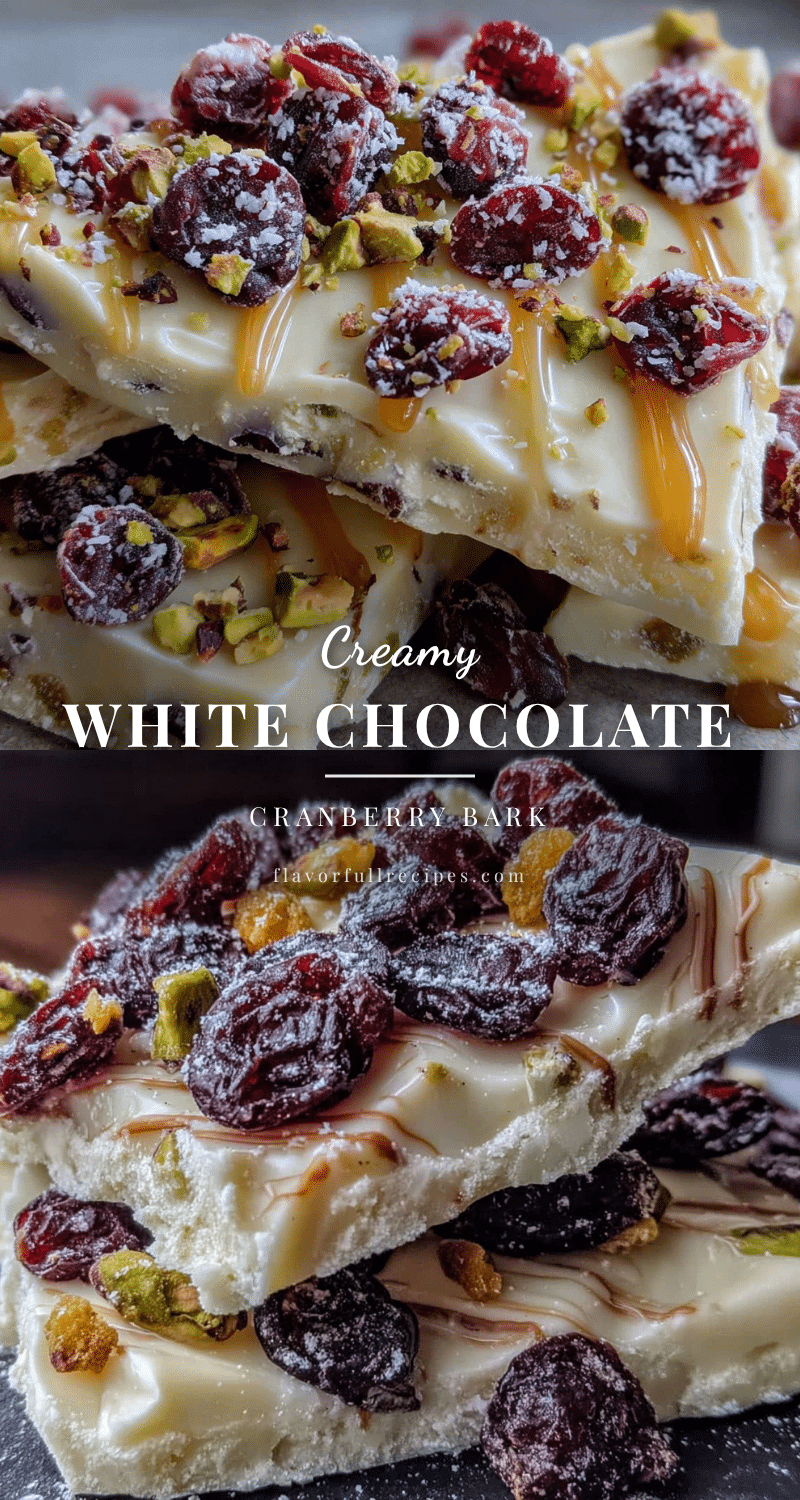 white chocolate cranberry bark recipe