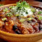 wholesome high-fiber turkey chili with black beans - featured image