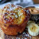 5-minute peanut butter banana protein muffins - featured image