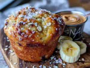 5-minute peanut butter banana protein muffins - featured image