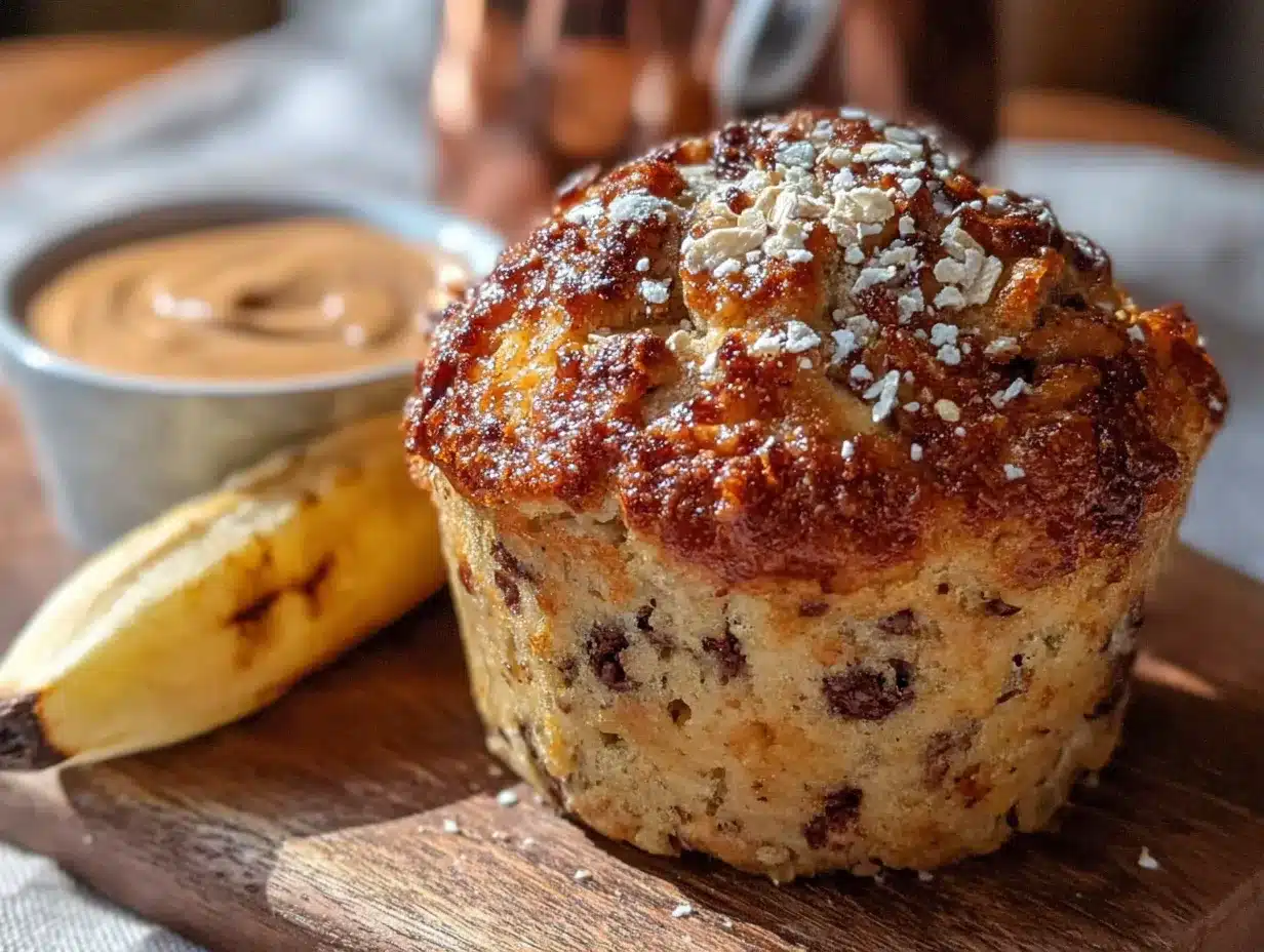 5-minute peanut butter banana protein muffins preparation steps