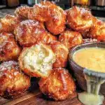 air fryer football pretzel bites - featured image