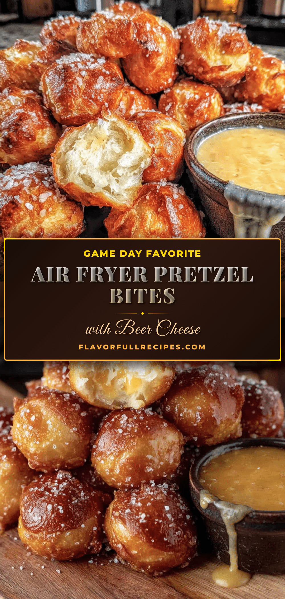 air fryer football pretzel bites recipe