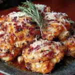 air fryer garlic parmesan chicken thighs - featured image