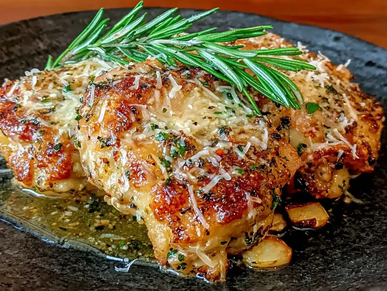 air fryer garlic parmesan chicken thighs preparation steps