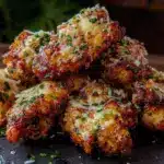 air fryer parmesan garlic chicken wings - featured image