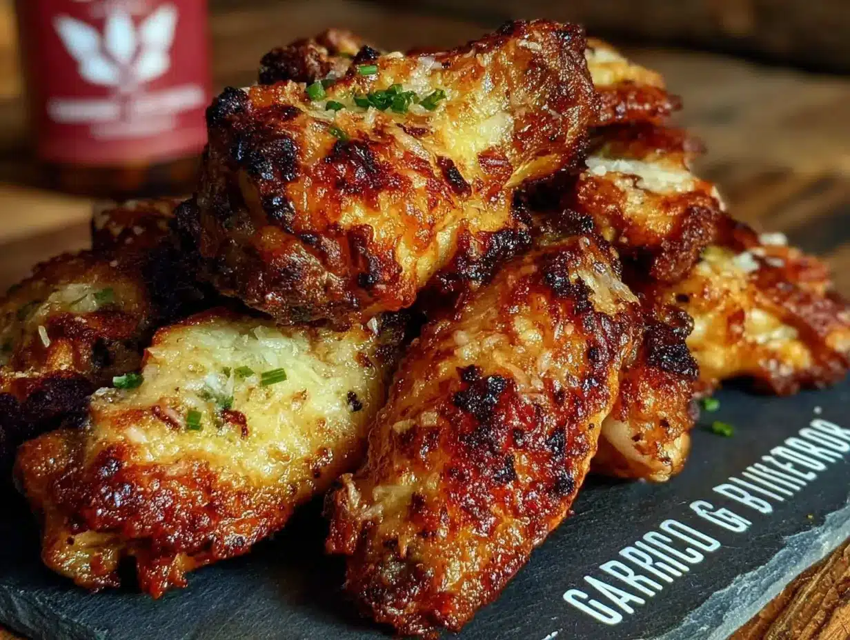 air fryer parmesan garlic chicken wings preparation steps
