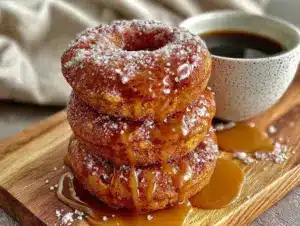 air fryer pumpkin spice donuts - featured image