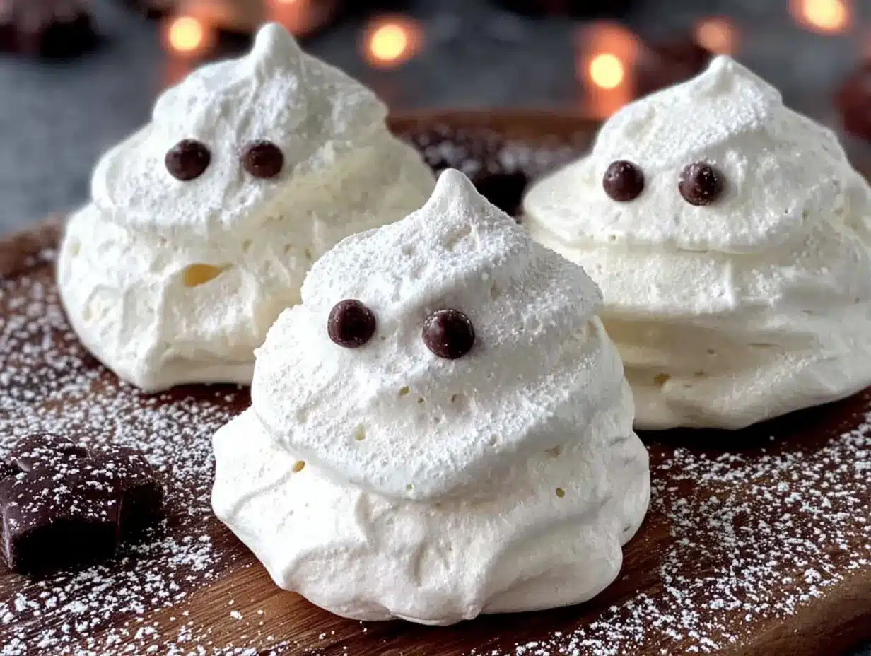 airy ghost meringue cookies preparation steps