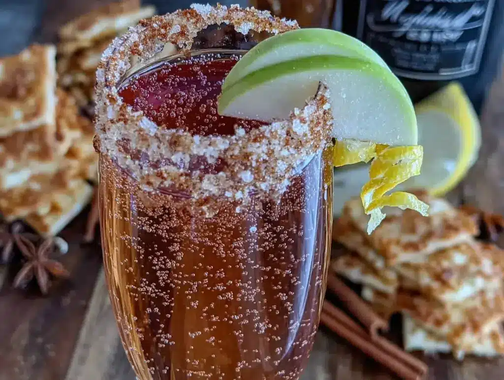 apple cider mimosa - featured image