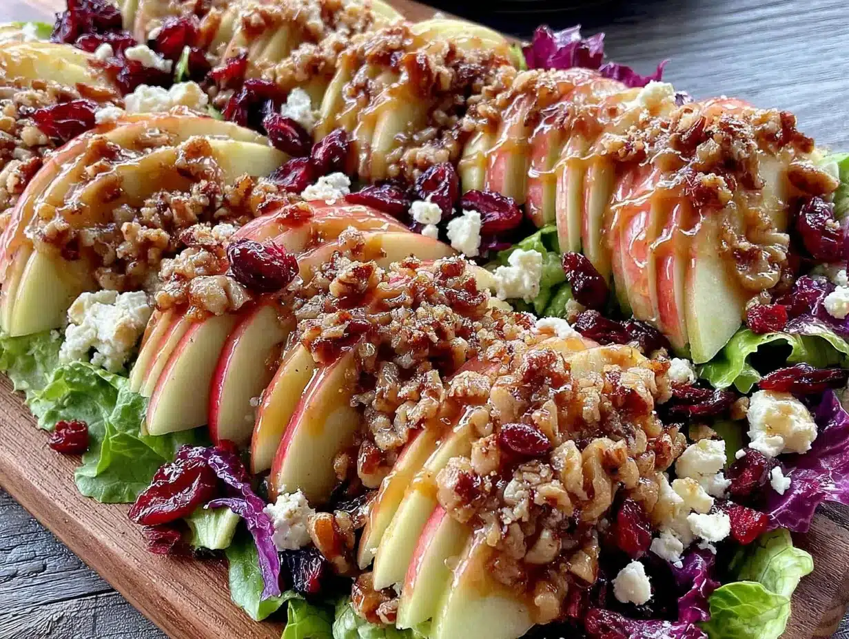 apple pecan salad with maple vinaigrette preparation steps