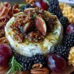 autumn harvest charcuterie board with fig and brie - featured image