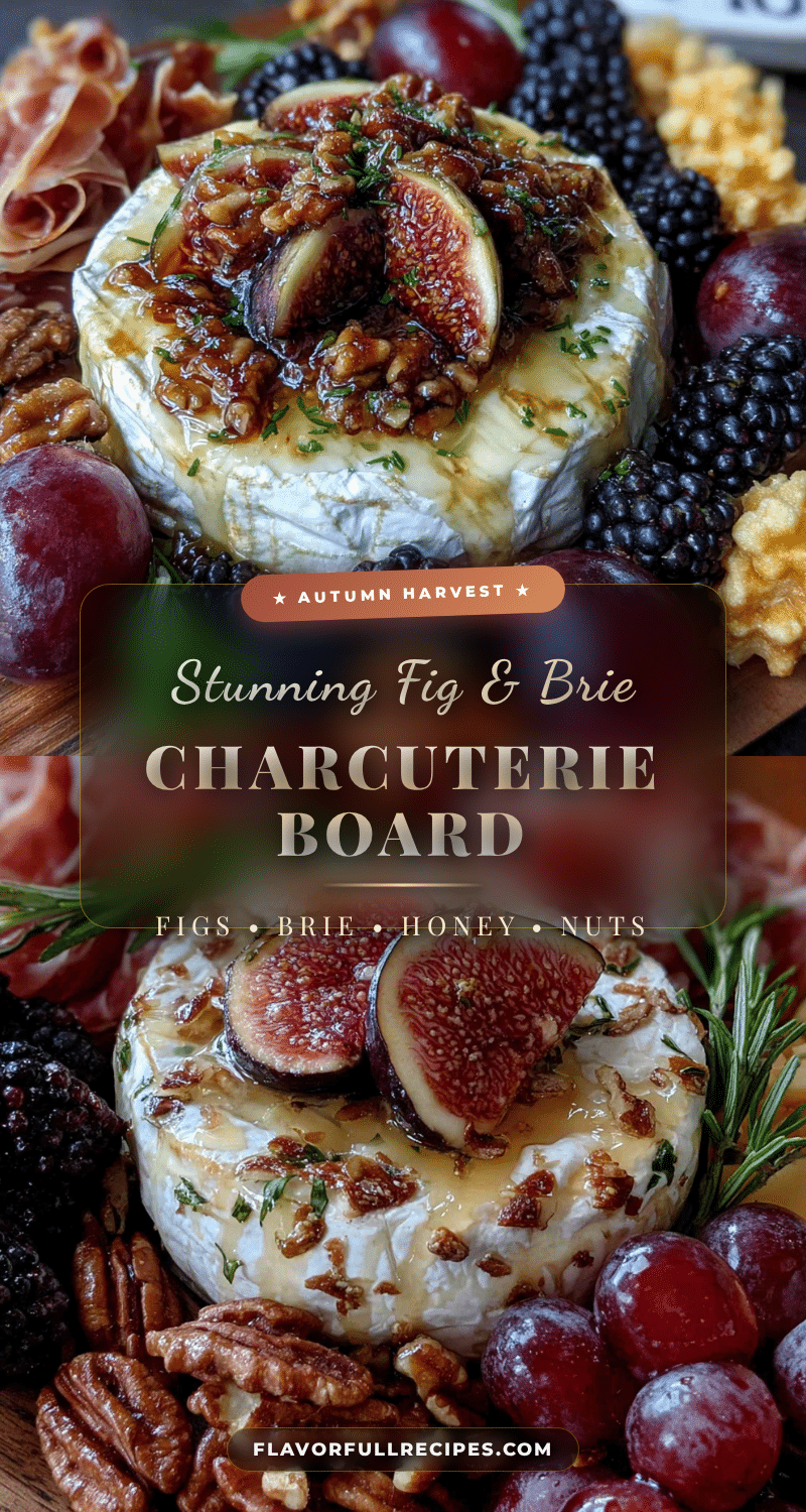 autumn harvest charcuterie board with fig and brie recipe