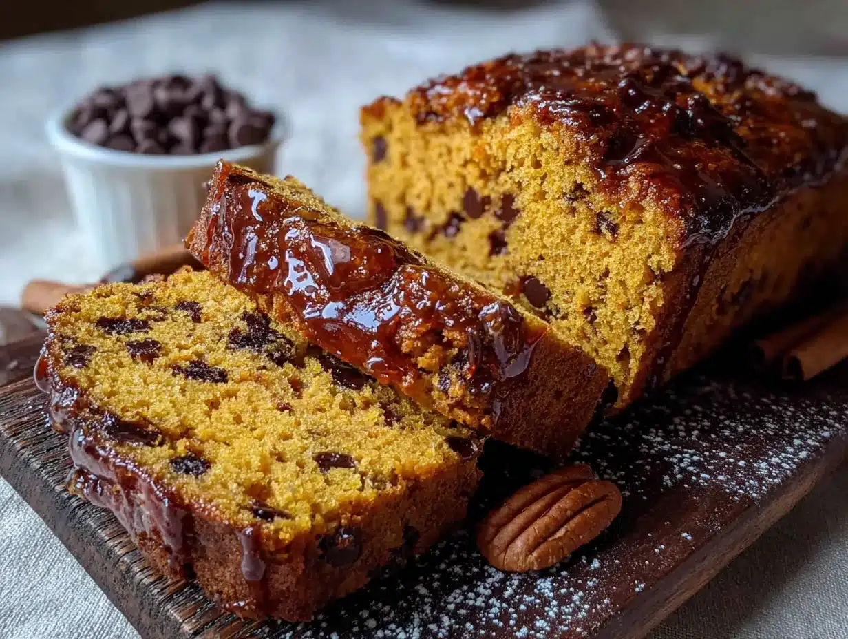 bakery-style chocolate chip pumpkin bread preparation steps