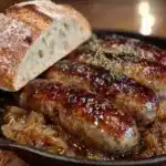 beer-braised bratwurst - featured image