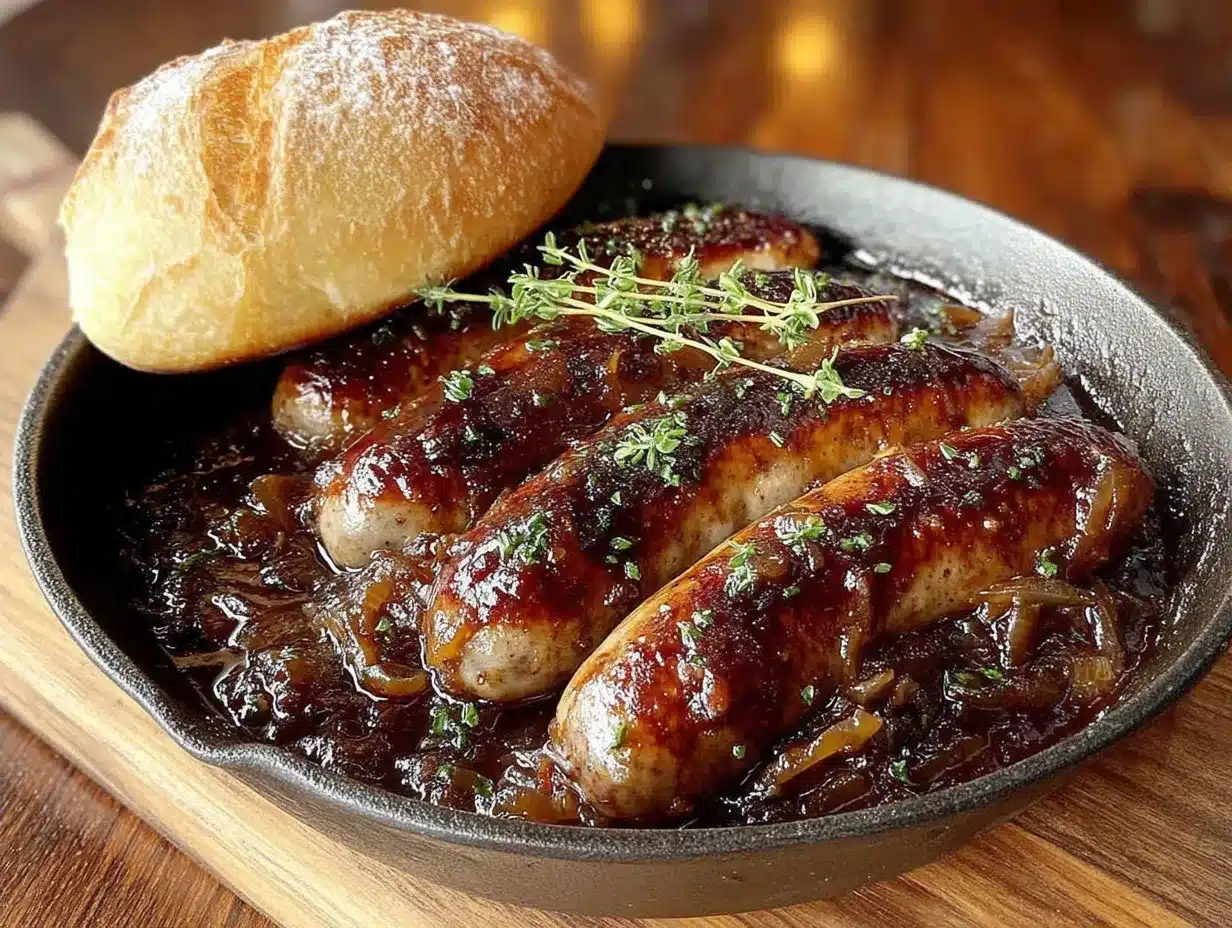 beer-braised bratwurst preparation steps