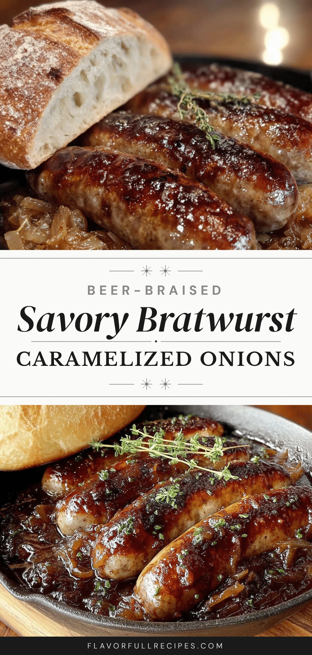 beer-braised bratwurst recipe