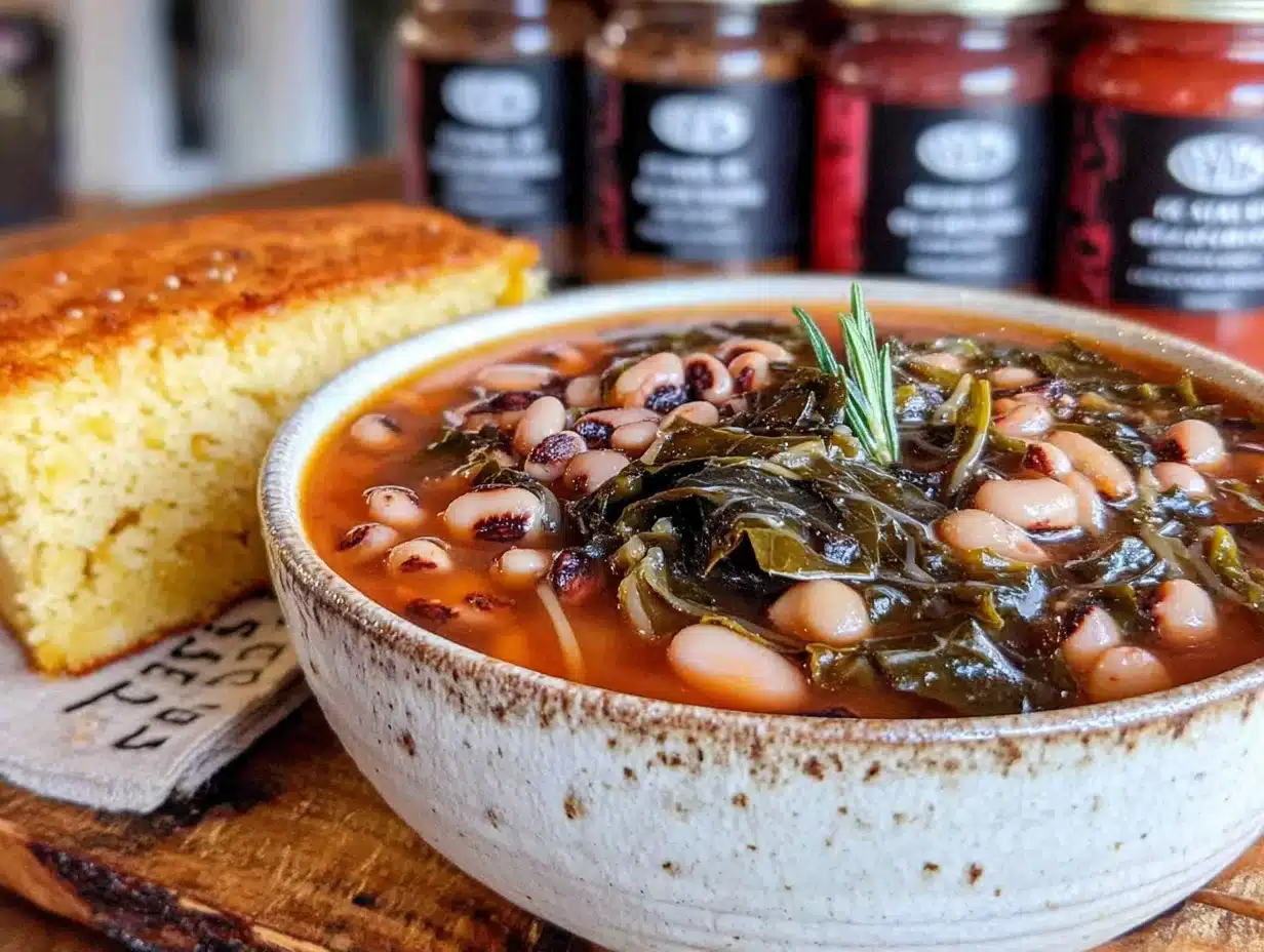 black-eyed pea and collard greens soup - featured image