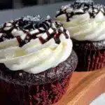 black velvet Halloween cupcakes - featured image