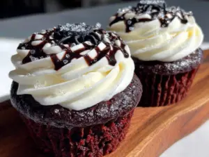 black velvet Halloween cupcakes - featured image