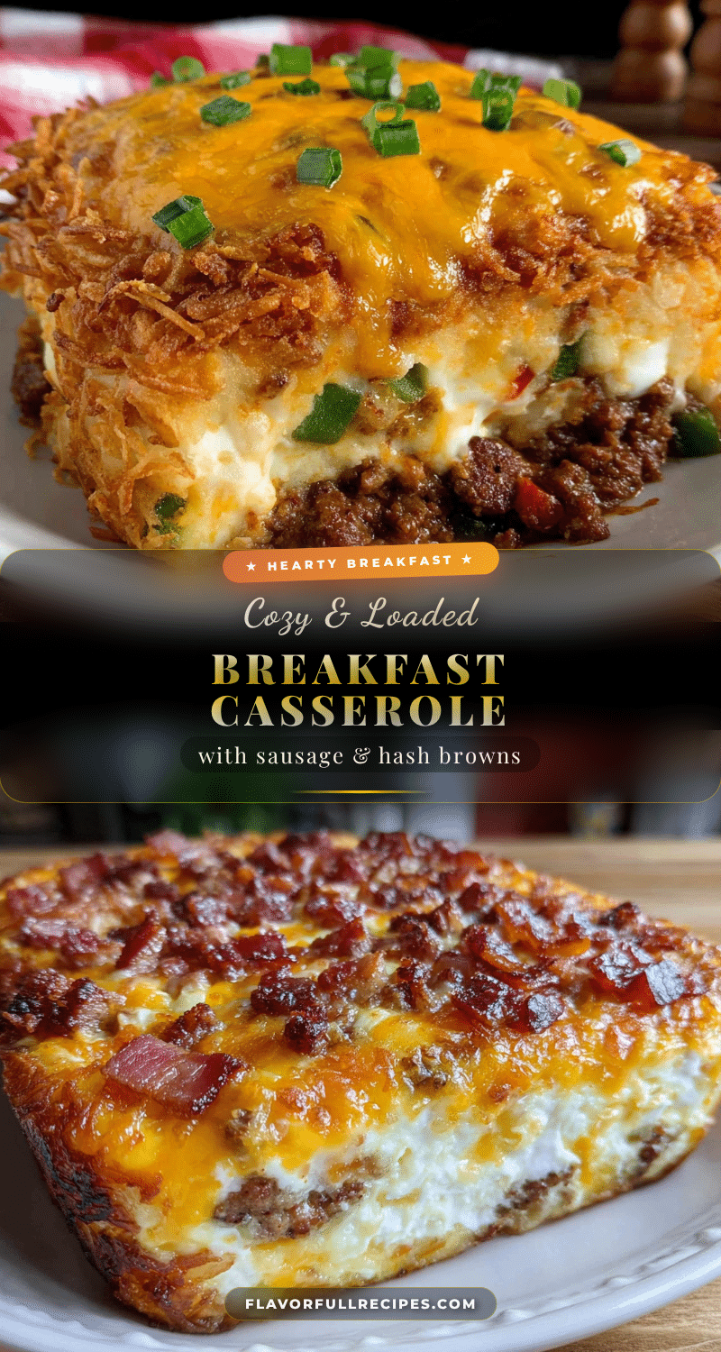 breakfast casserole with sausage and hash browns recipe