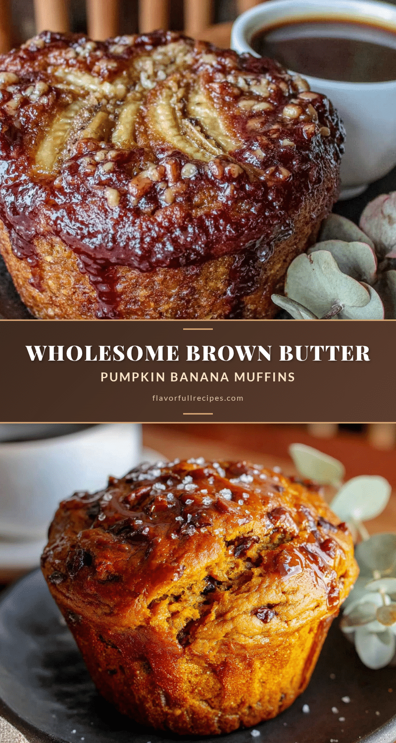 brown butter pumpkin banana muffins recipe