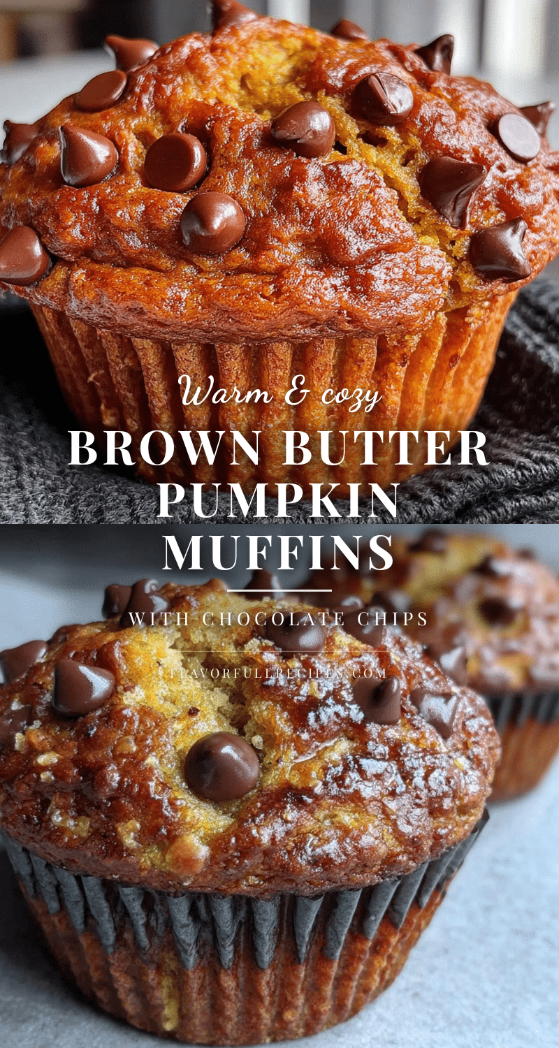 brown butter pumpkin chocolate chip muffins recipe
