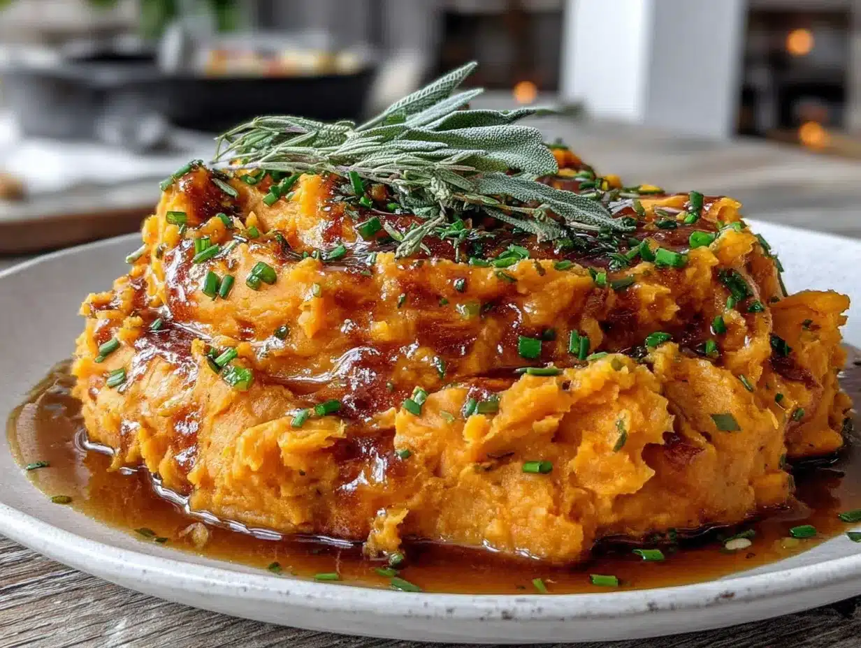 brown butter sage mashed sweet potatoes preparation steps