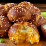 buffalo chicken dip stuffed pretzel bites - featured image