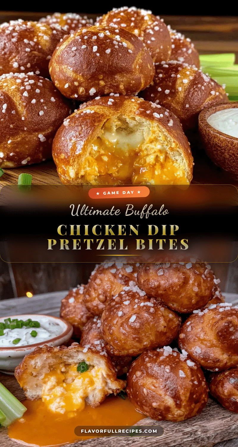 buffalo chicken dip stuffed pretzel bites recipe