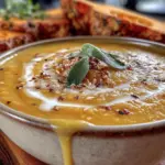 butternut squash soup with sage - featured image