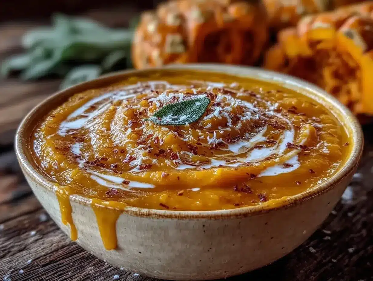 butternut squash soup with sage preparation steps