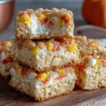 candy corn rice krispie treats - featured image