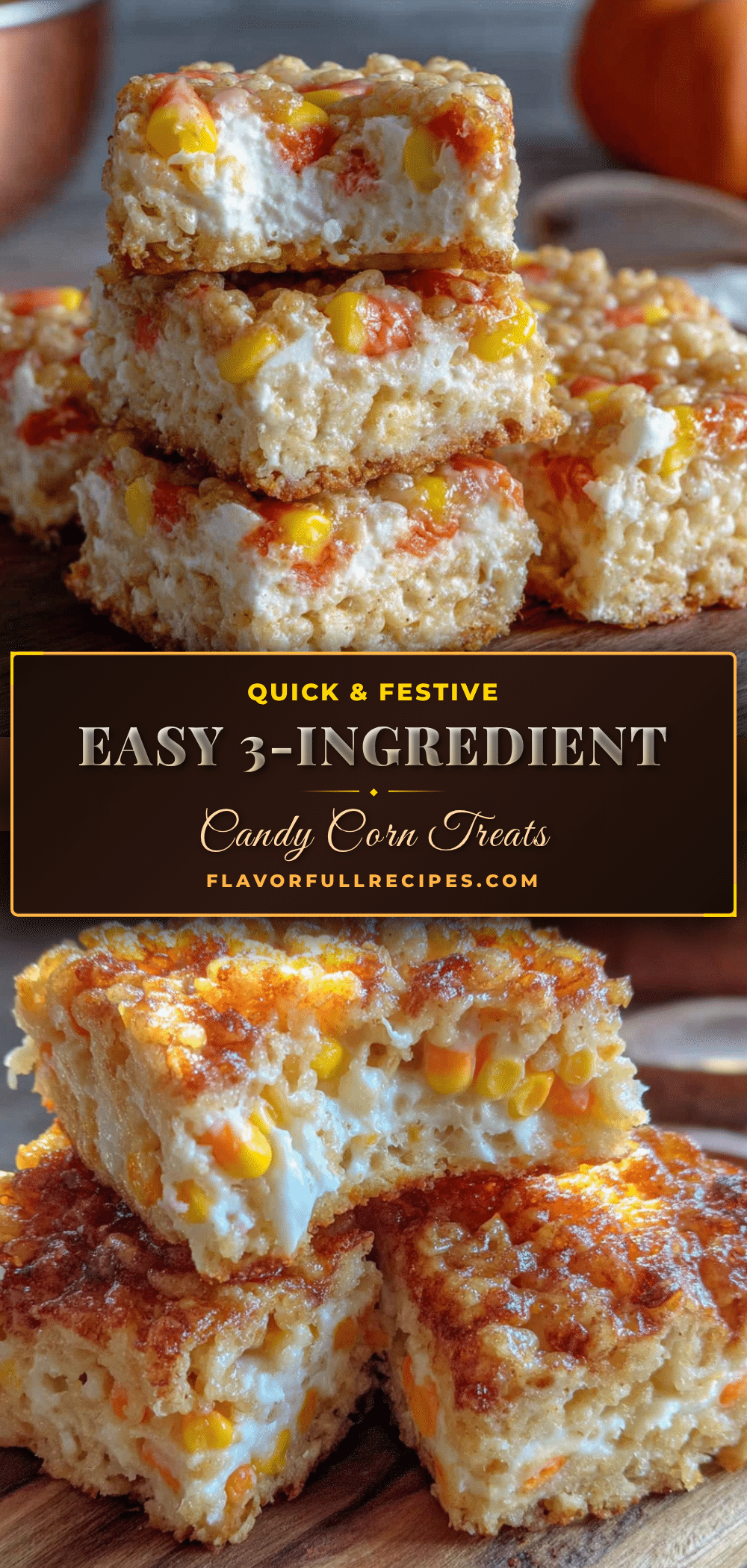 candy corn rice krispie treats recipe