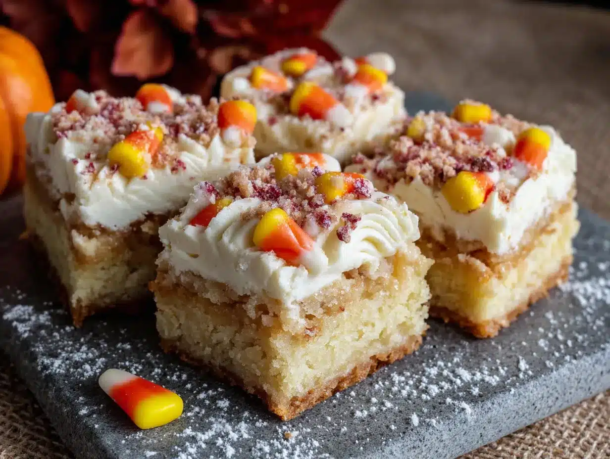 candy corn sugar cookie bars preparation steps