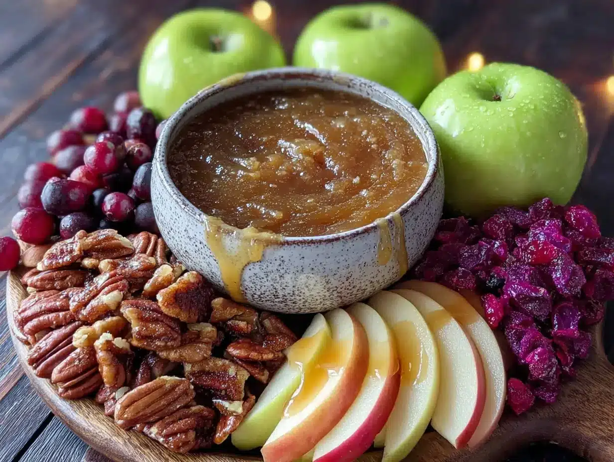 caramel apple charcuterie board preparation steps