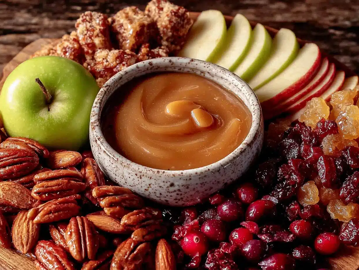 caramel apple charcuterie board - featured image