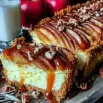 caramel apple cheesecake bars - featured image