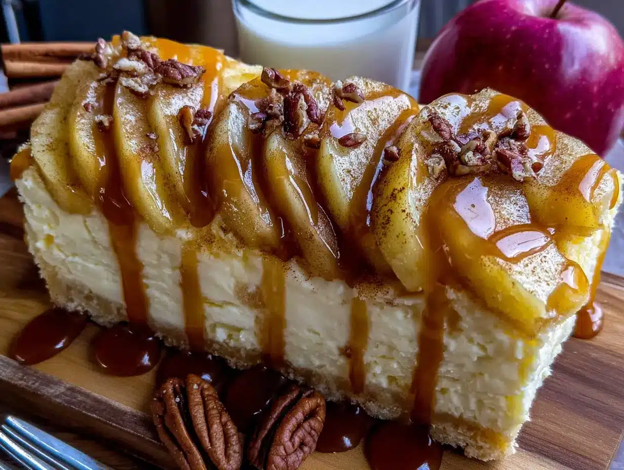 caramel apple cheesecake bars preparation steps