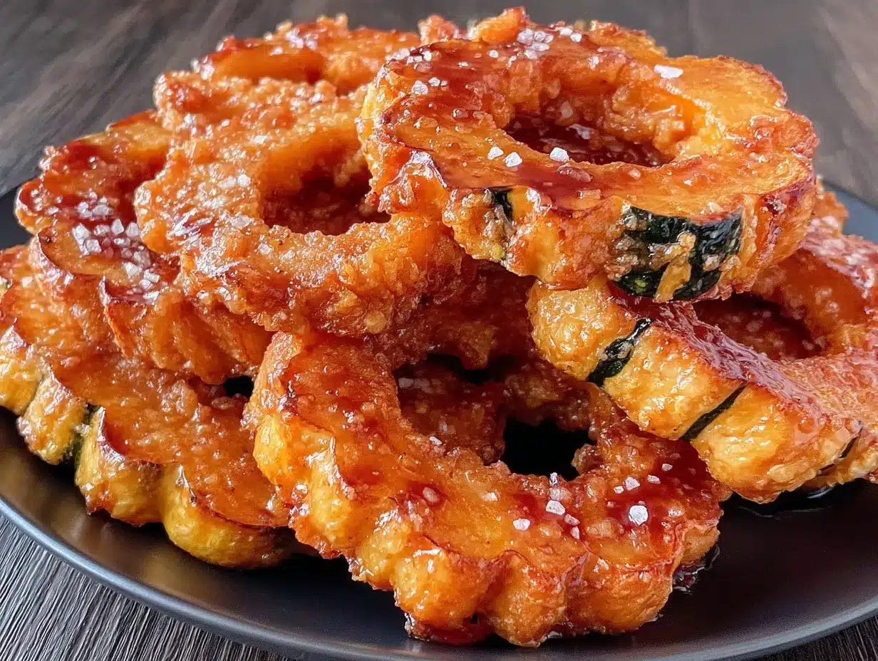 caramelized brown sugar roasted delicata squash rings preparation steps