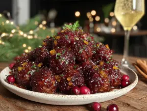 champagne cocktail meatballs - featured image