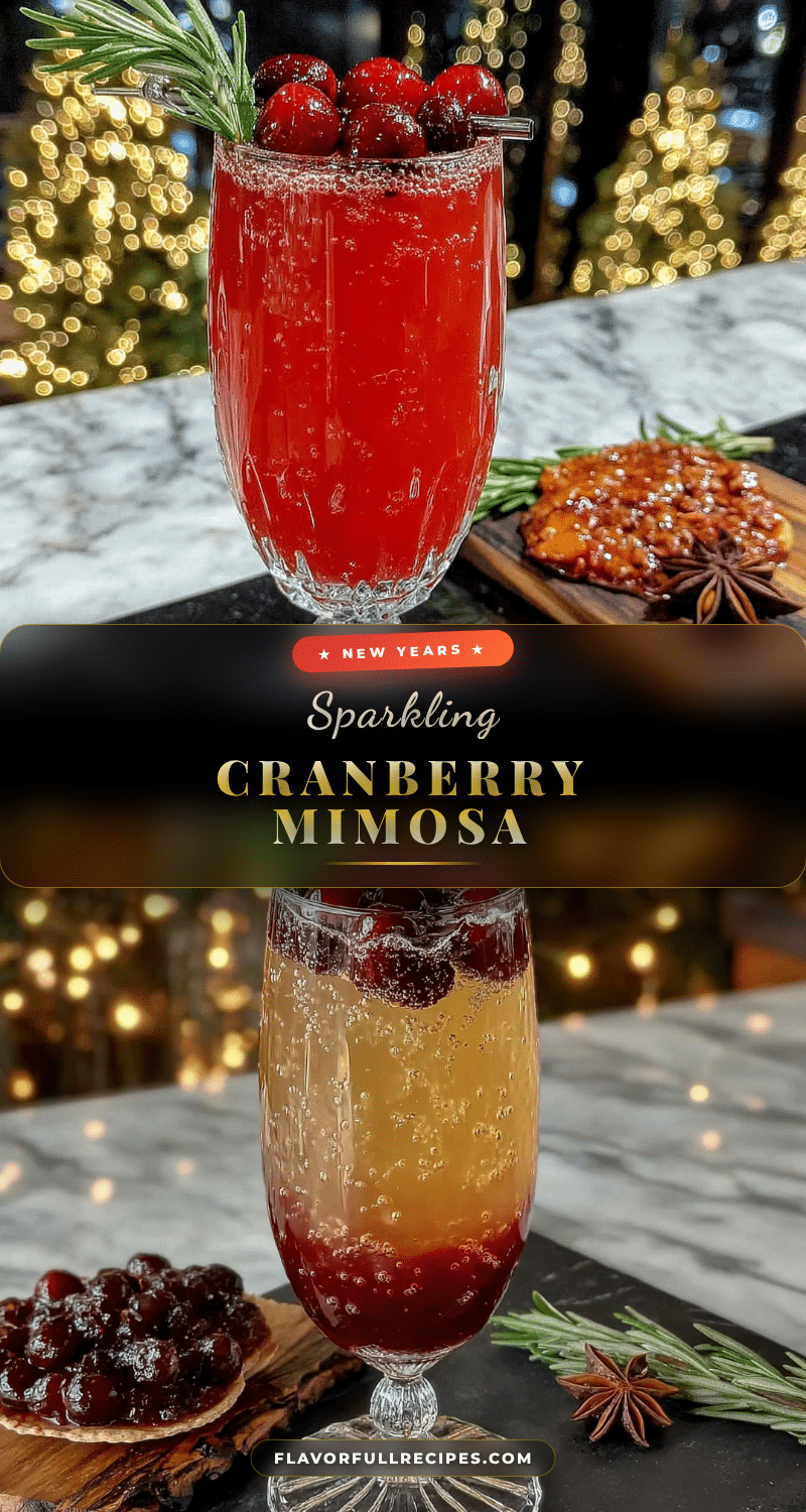 champagne cranberry mimosa mocktail recipe