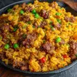 cheesy ground beef rice - featured image