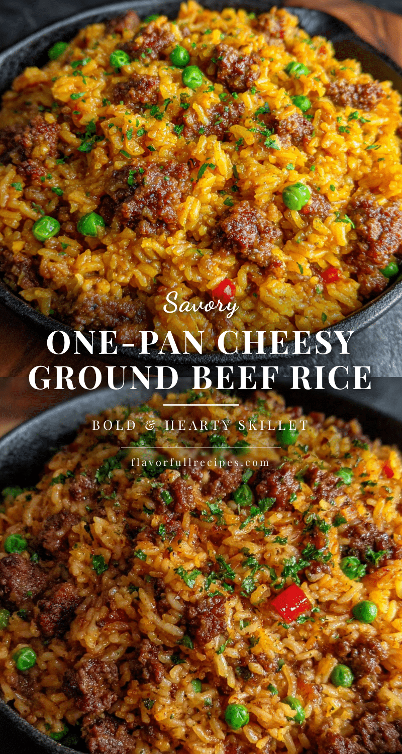 cheesy ground beef rice recipe