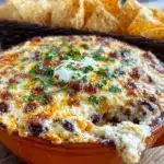 cheesy spicy black bean dip - featured image
