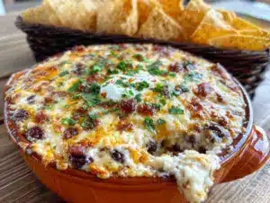 cheesy spicy black bean dip - featured image