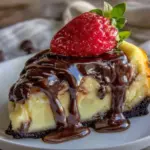 chocolate covered strawberry cheesecake - featured image