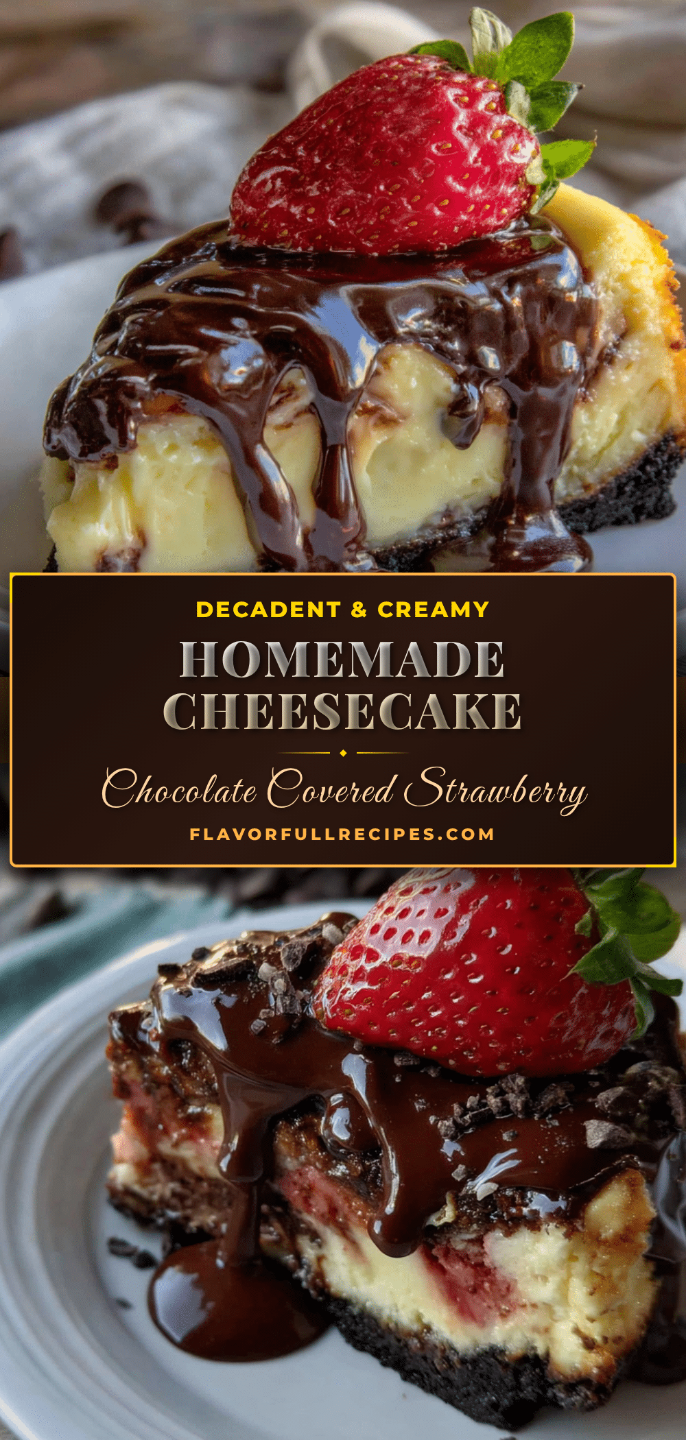 chocolate covered strawberry cheesecake recipe