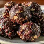 chocolate peanut butter energy bites - featured image