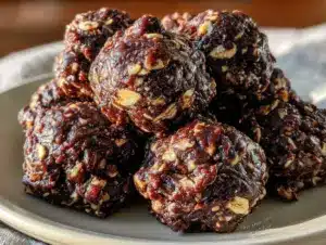 chocolate peanut butter energy bites - featured image